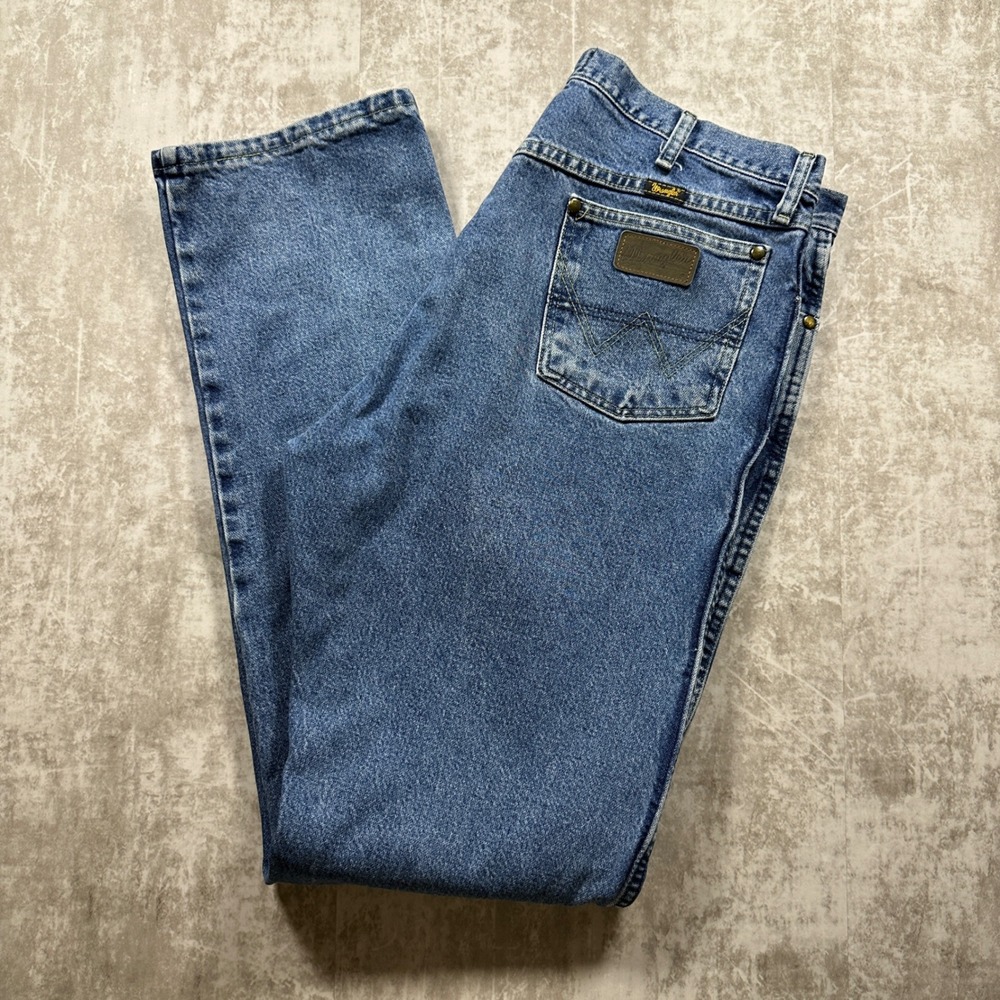 Wrangler Jeans Men 38x36 Blue George Strait Collection Western Straight Leg